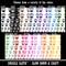 Wow with Happy Face Star Eyes Teacher Motivation Temporary Tattoo Water Resistant Fake Body Art Set Collection